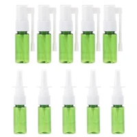 10pcs portable nasal spray bottles cosmetics empty bottles plastic sub bottles green