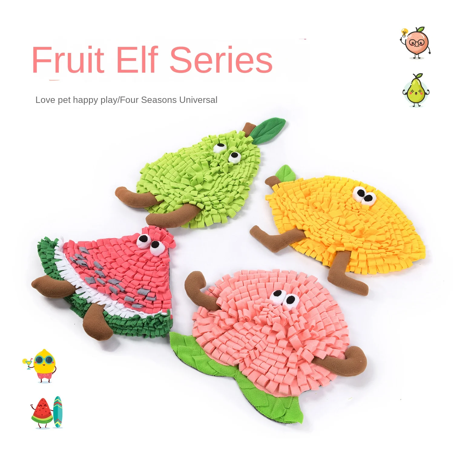 Серия фруктовых эльфов персиковый арбуз лимон груша коврик для домашних