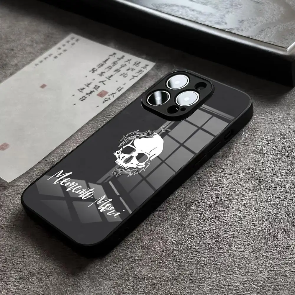Чехол для телефона Memento Mori iPhone 14 Pro Max 15 12 11 13 Mini X XR XS 16 Plus SE задняя крышка из