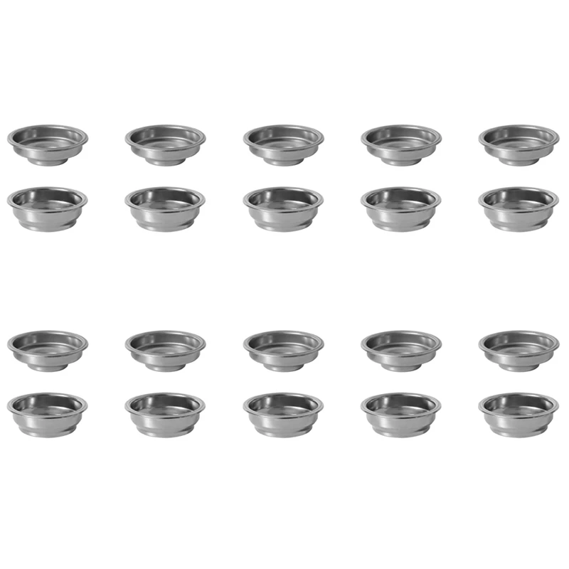 

New 20PCS Stainless Steel 58Mm Coffee Tea Filter Basket For Espresso Coffee Machine Accessories Pressurized Powder Bowl