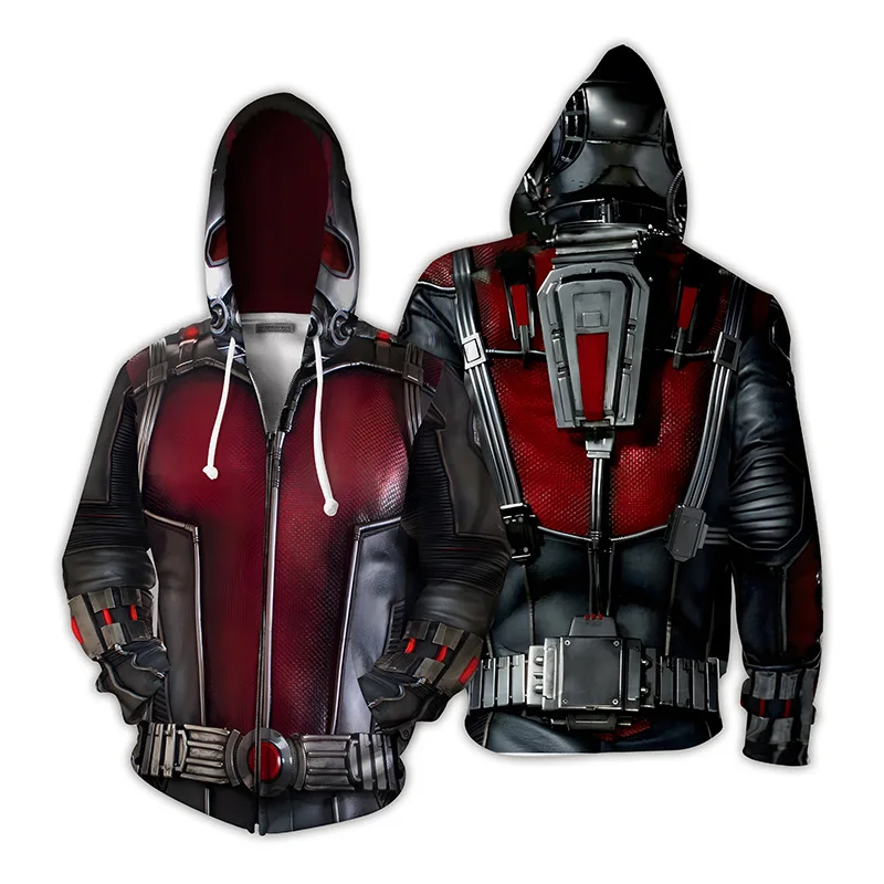

Cardigan Hoodie Marvel Comics series Ant-Man Jacket 3D printed zip-up shirt Cosplay Anime peripheral coat for boy girls clothing