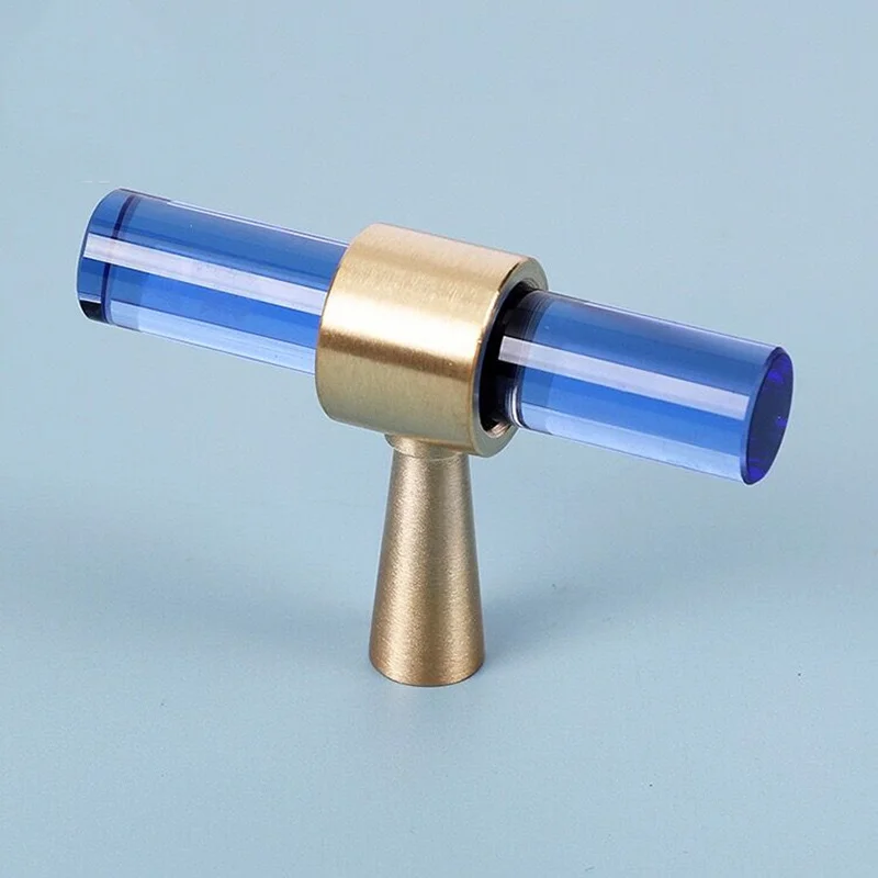 Латунная фурнитура из хрустального стекла ручка для шкафа ящика кухонный шкаф