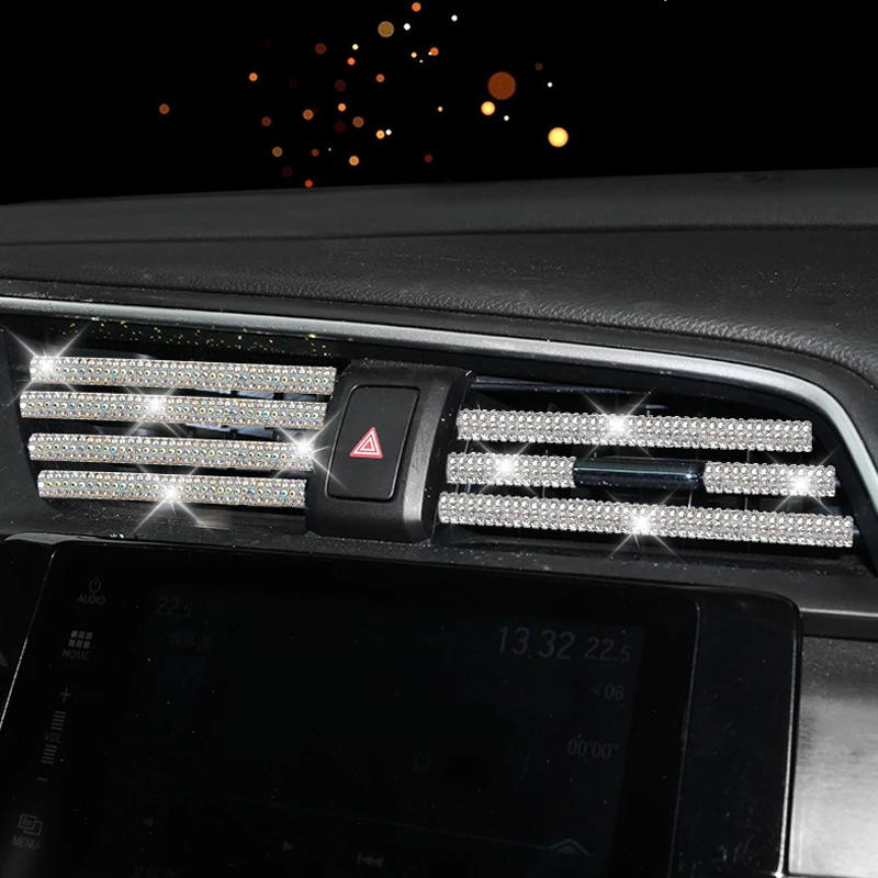 Diamond Car Air Conditioner Outlet Decorative Strips For BMW E46 E39 E90 E60 F30 Peugeot 206 307 308 207 Chevrolet Cruze