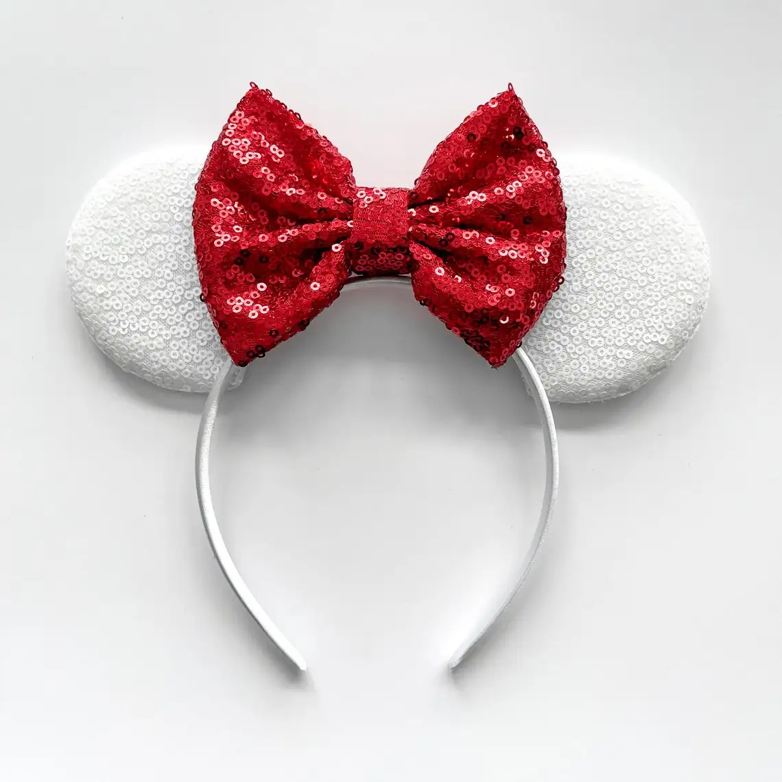 

Black sequin solid Minnie mouse ears headband, Minnie ears, Mickey mouse ears, ears, Sequin Minnie mouse ear headband