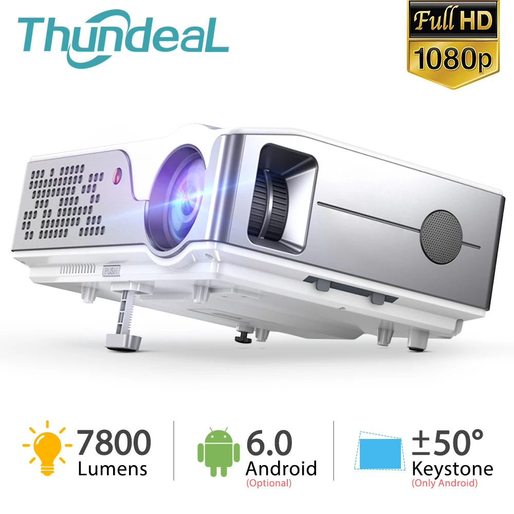 ThundeaL Full HD Projector Native 1920 x 1080P WiFi Android Projector TD96W TD96 Beamer Home Theater Video Big Screen Proyector