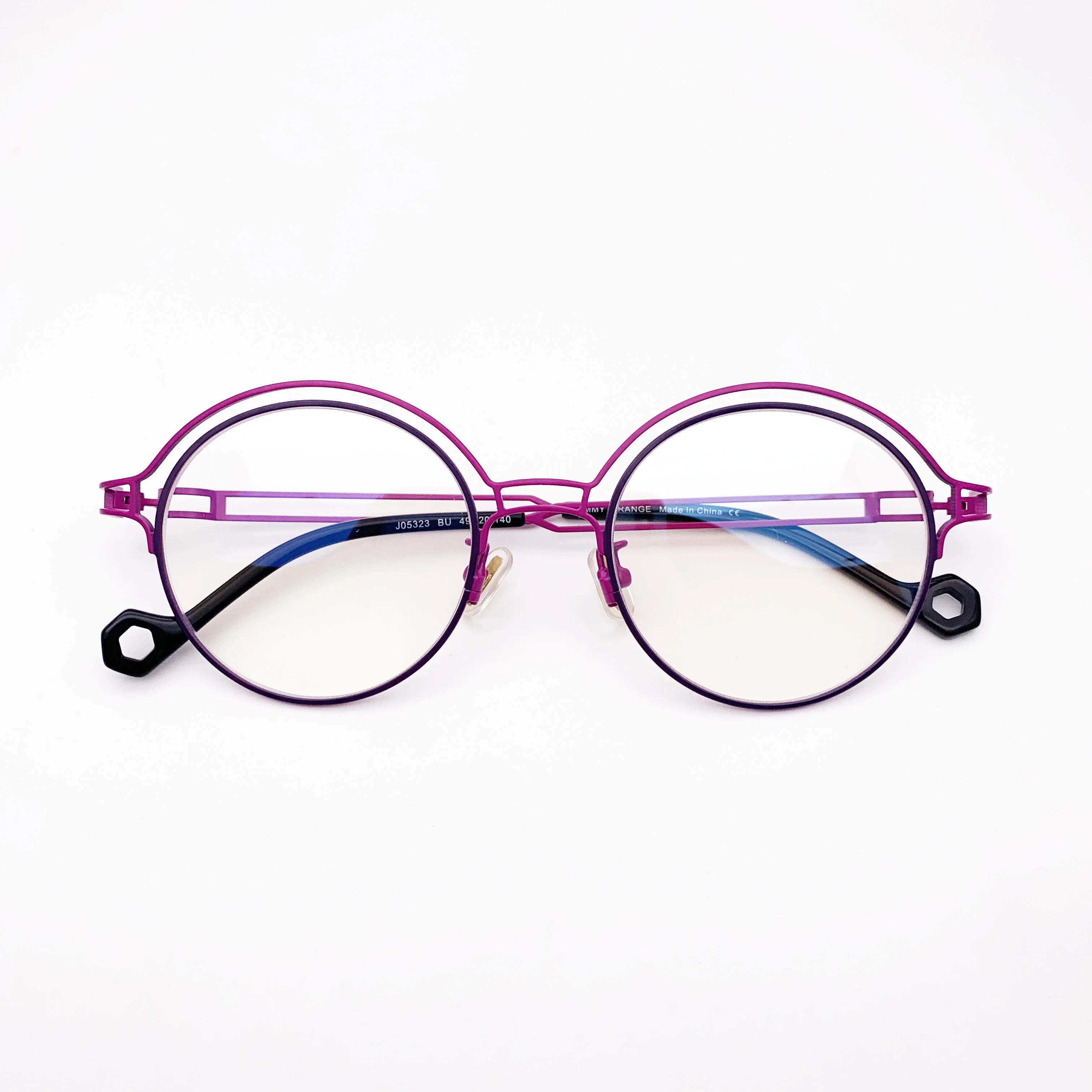 Belight Optical New Arrival Two-dimensional Design Metal Glasses Women Prescription Eyeglasses Retro Frame Eyewear JO5323