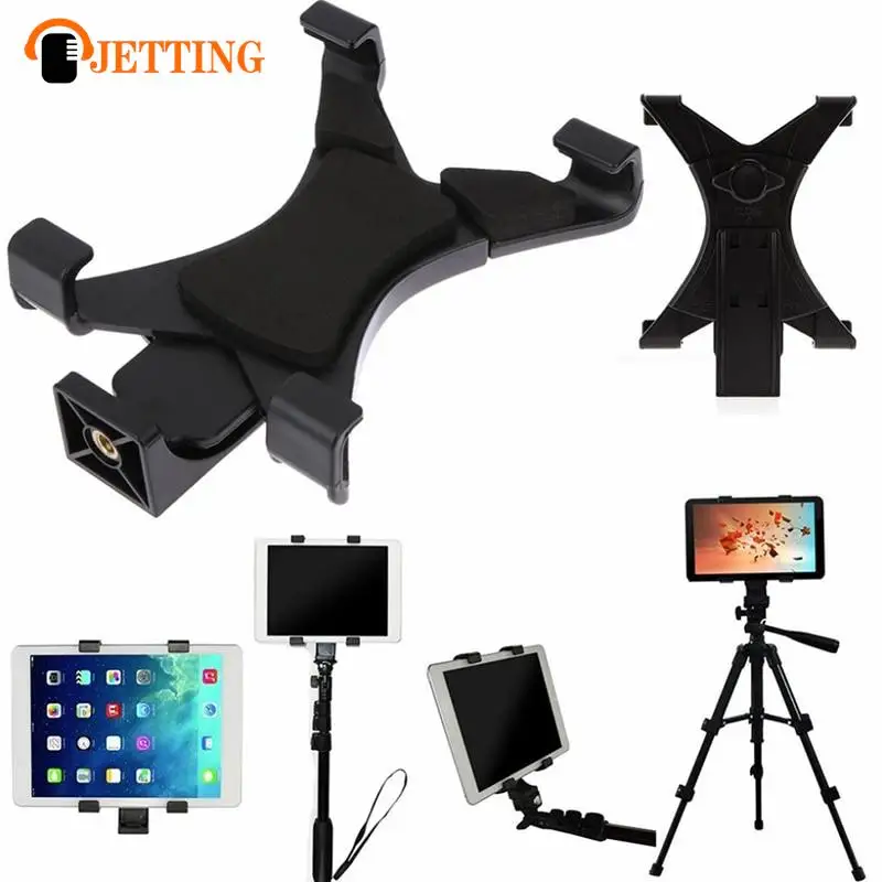 

Universal Tablet Tripod Mount Clamp With 1/4" Thread Adapter For iPad 2/3/4/Air/Air2/mini For Galaxy Tablet Phone Bracket Holder