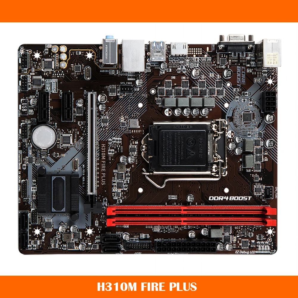 

H310M FIRE PLUS для Msi LGA1151 DDR4 32 Гб SATA3 USB3.1 Gen1 PCI-E 3,0 Micro ATX настольная Материнская плата высокого качества Быстрая доставка