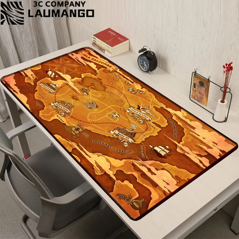 

Adventure Mouse Mats Pirate Map Mause Pad Mousepad Anime Gamer Cabinet Desk Mat Carpet Gaming Accessories Pc Keyboard Large Xxl