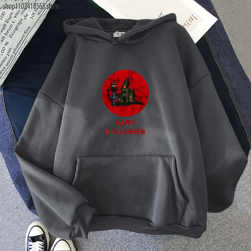 

Men's Animal Cartoon Garphic Hoodies Kawaii A Cat and An Owl Sweatshirt Y2k Clothes Long Sleeve Pullover Sudadera Women Clothing
