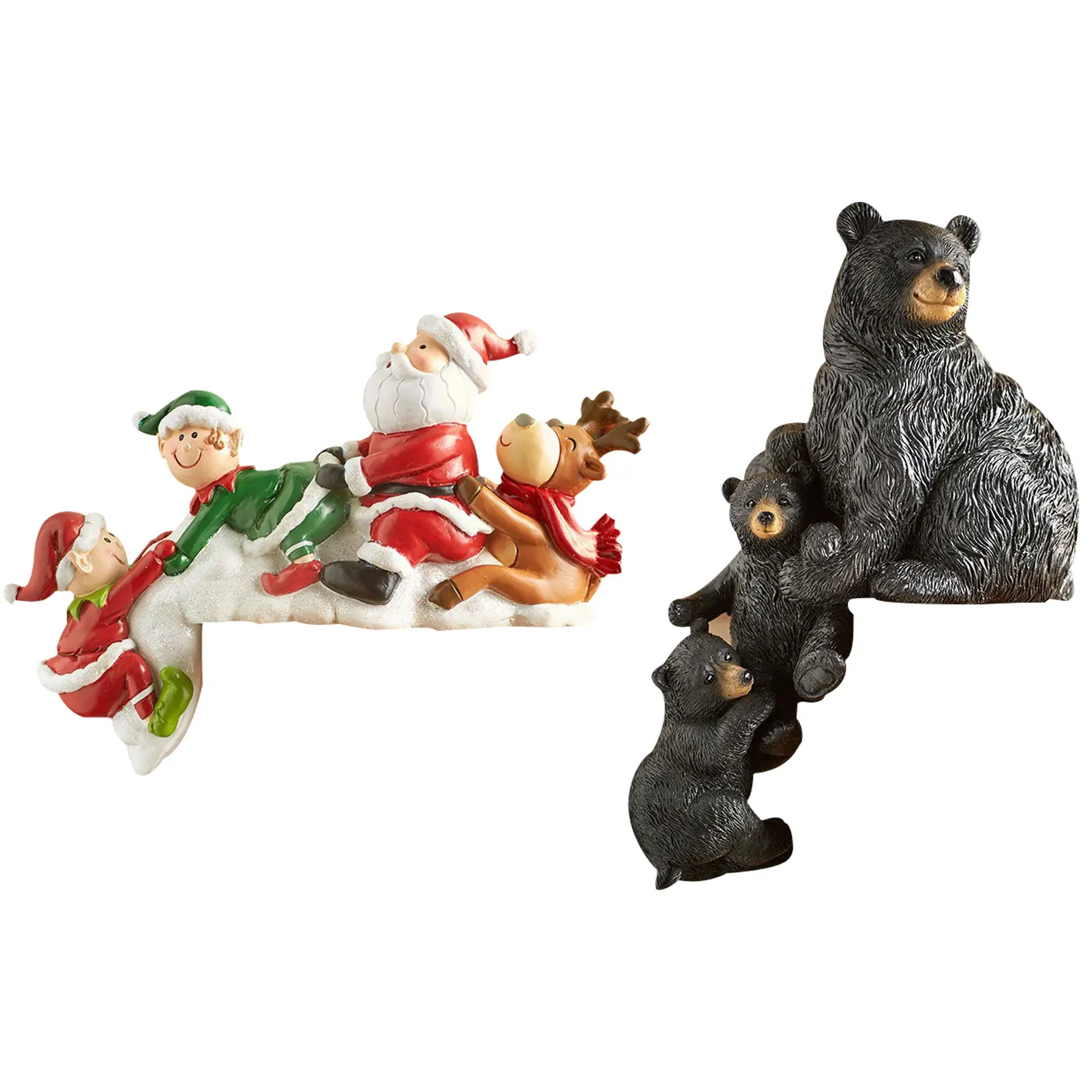 

Bear Family Christmas Decoration Adorable Table Decorations Closet Shelf Cabinet Decor