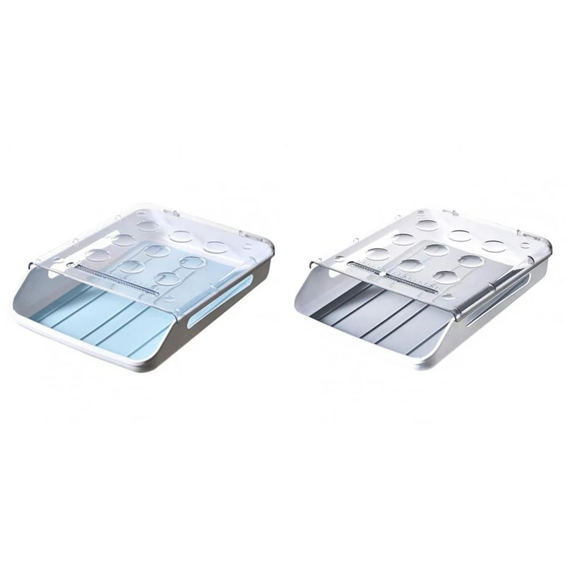 

21 Grid Egg Rack Holder Automatic Rolling Egg Container Stackable Egg Storage Tray Kitchen Fridge Egg Storage Box