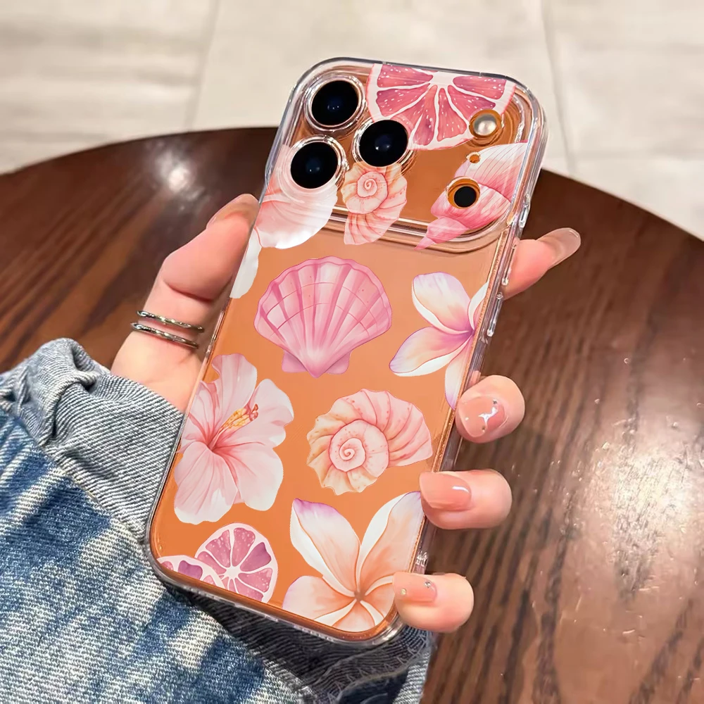 Фото Противоударный прозрачный мягкий чехол для телефона Xiaomi 17 Pro Max 15 Ultra 14 13 12 T Pro Ultra Mi 11 Lite 5G с акварельным рисунком в прибрежном стиле №4