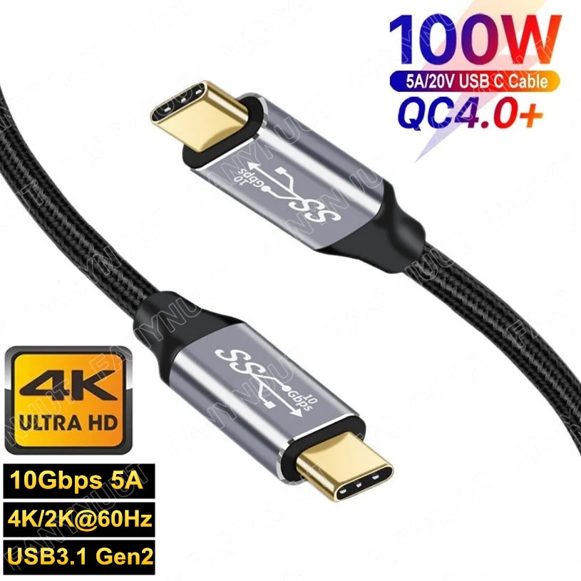 Кабель USB 100 Gen2, 10 Гбит/с, 3,1 Вт