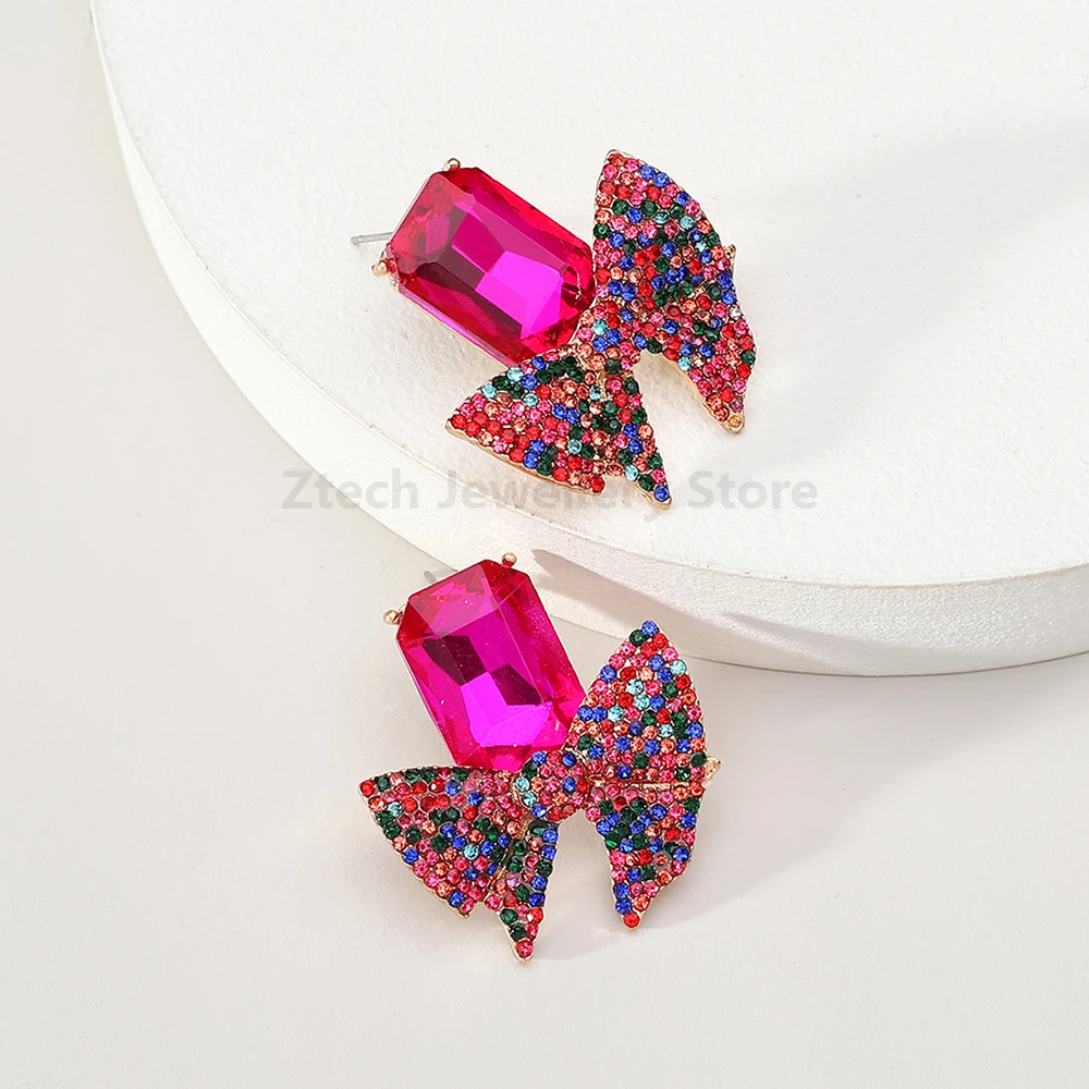 Элегантные Серьги-гвоздики В Корейском Стиле Для Женщин С Кристаллами Маленький