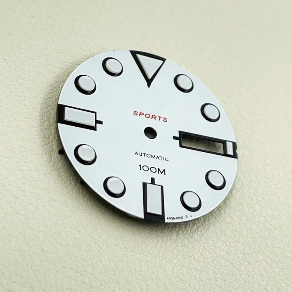 Modified watch accessories dial 28.5MM literal 3C luminous adaptation NH36A/NH36/4R36 heart abalone