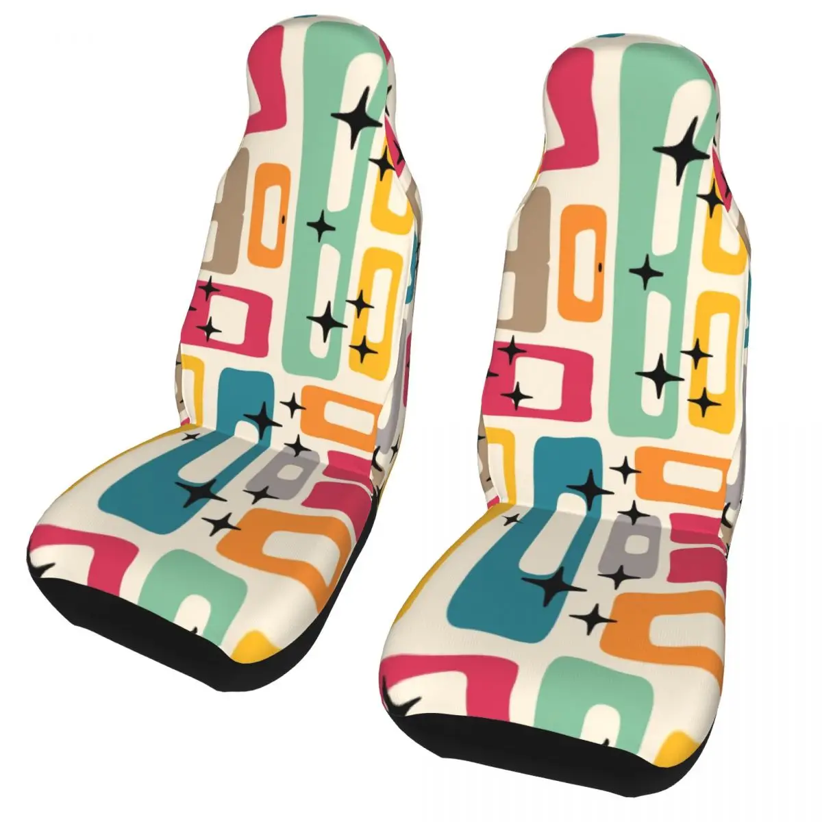 

Retro Mid Century Modern Abstract Atomic Car Seat Cover Protector Interior Accessories For Kinds Models Seat Covers Protector