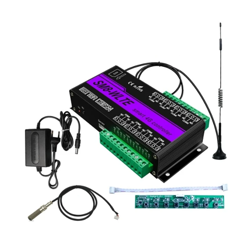 SMS GSM 4G LTE 8-канальный релейный переключатель включения/выключения для управления