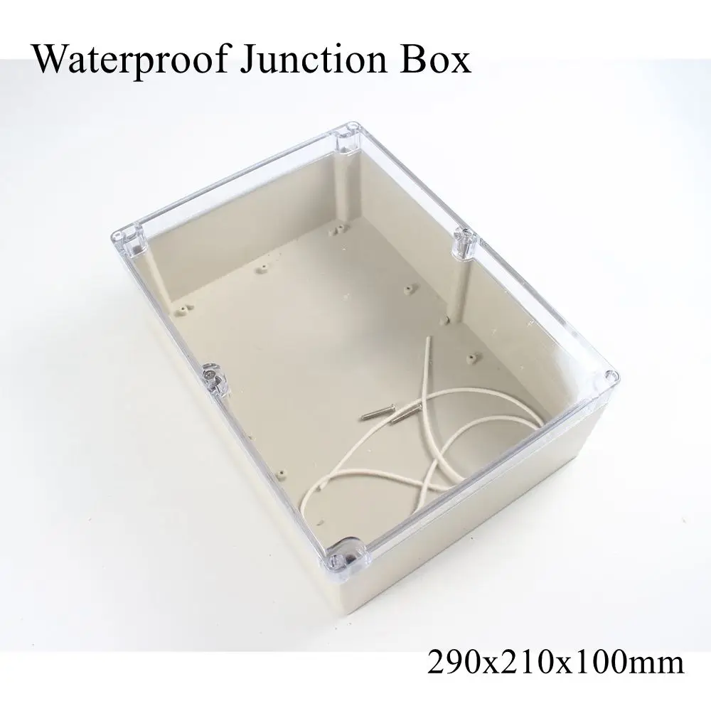 Распределительная коробка 290x210x100 мм, ясное прозрачное покрытие IP65 ABS PC, водонепроницаемый пластиковый корпус, чехол для инструмента, для улицы