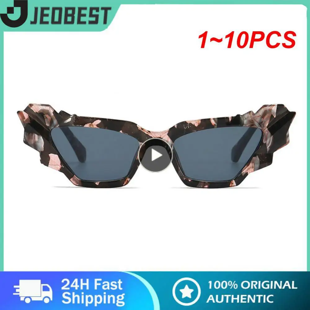 

Солнцезащитные очки «кошачий глаз» для мужчин и женщин, уникальные разноцветные градиентные солнечные очки в ретро стиле, с защитой UV400, 1-10 шт.