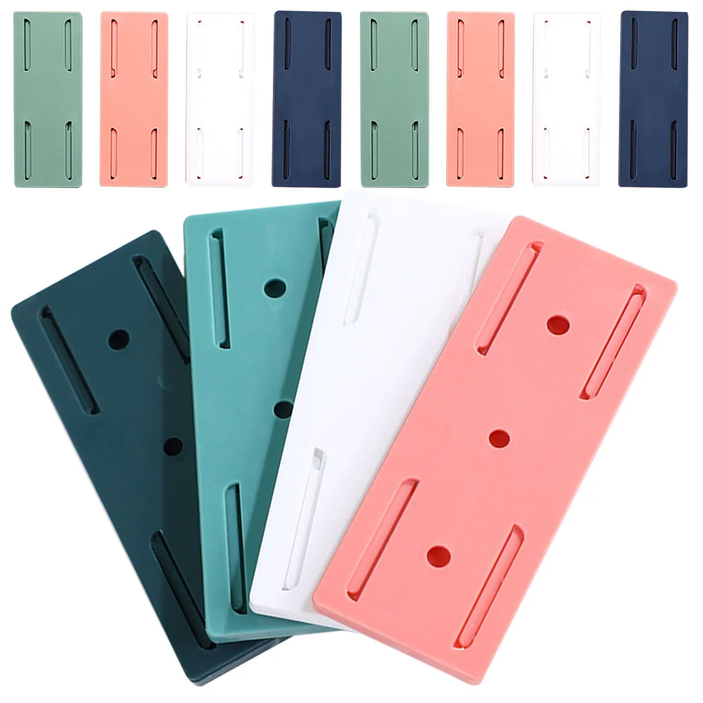

12 Pcs Adhesive Socket Holder Power Strip Bracket Holders Organizers Punch-free Abs Wall Mount
