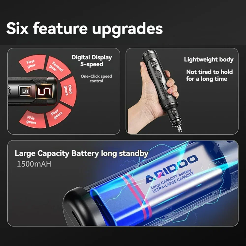 5000-25000r 4 В/8 В Беспроводная электрическая дрель Микро-роторный инструмент Гравер