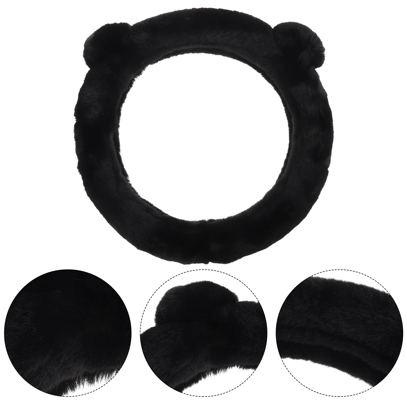 

1Pc Plush Auto Car Steering Wheel Cover Universal Car Accessory for Winter