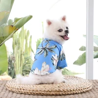2022 summer dog clothes cool beach hawaiian style dog cat shirt short sleeve coconut tree printing 2022 new fashion gift for pet
