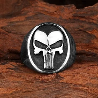 316 stainless steel ring by retro personality trend skull high quality punk men boyfriend creative jewelry gift wholesale