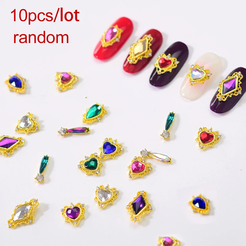 

3D Подвески для ногтей из сплава драгоценные камни смешанные металлические Стразы для ногтей для XXXL самодельные Украшения для ногтей Роскош...