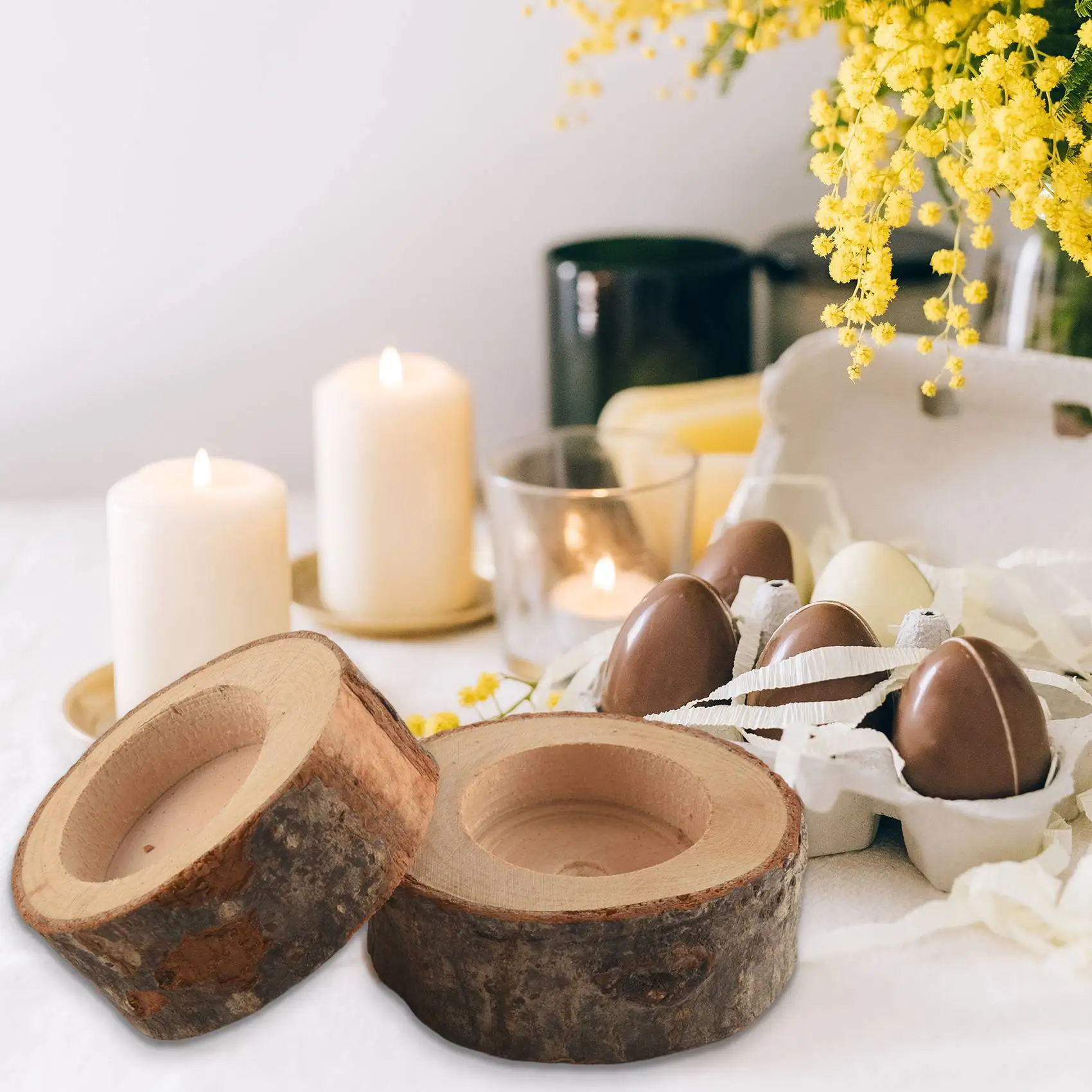 

12 шт., деревянный подсвечник, подсвечник для свадебной вечеринки, Декор для дома на Хэллоуин, Рождество