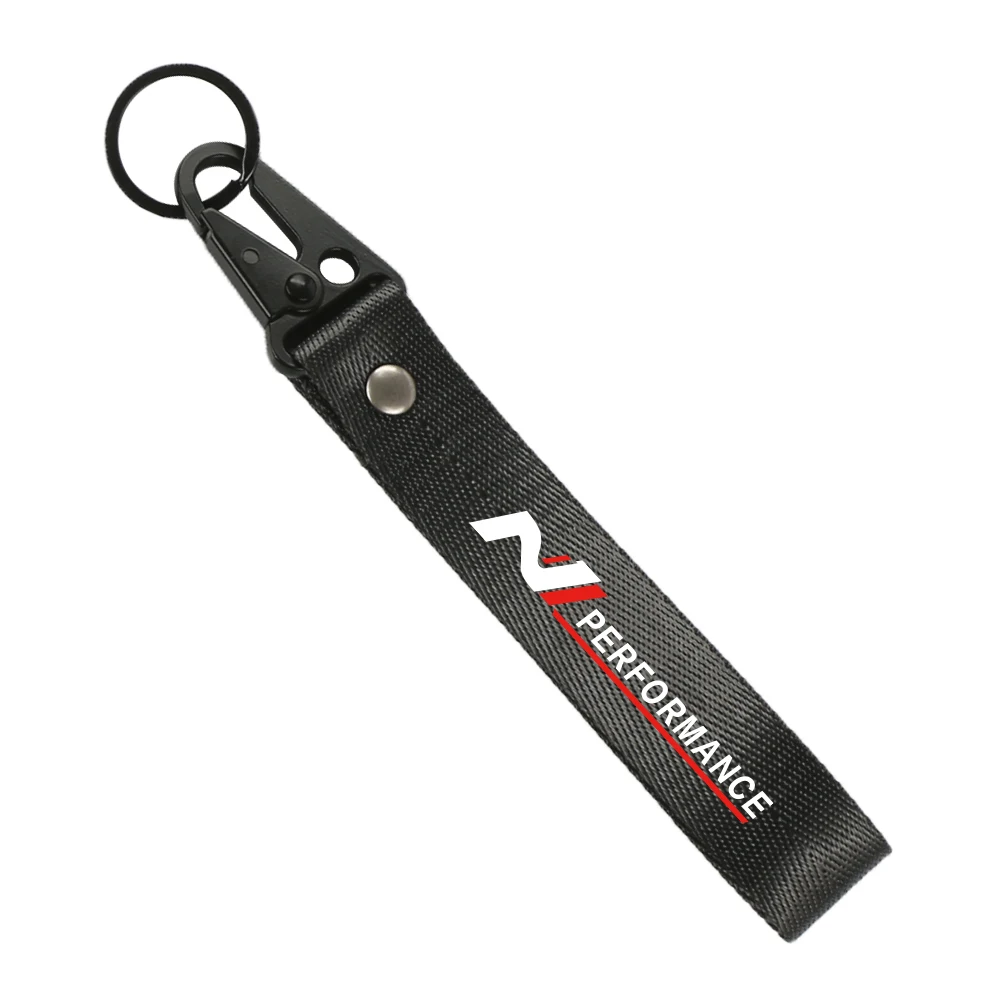 

Для Hyundai i20n i30n Veloster Kona nline Tucson Sonata Elantra автомобильные брелки ремешок брелок авто значок нейлоновый металлический брелок