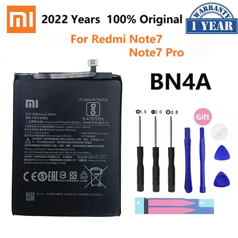 Оригинальный аккумулятор Xiao Mi BN4A для Xiaomi Redmi Note 7 Note7 Pro Note7Pro, высококачественные сменные батареи для телефона 4000 мАч