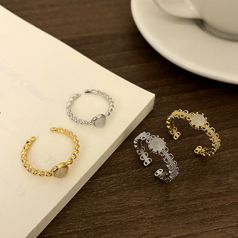 

Crystal Silver Gold Ring Women Luxury Designer Accessories Wholesale Korean Fashion Jewelry 2022 Trend Jewellery