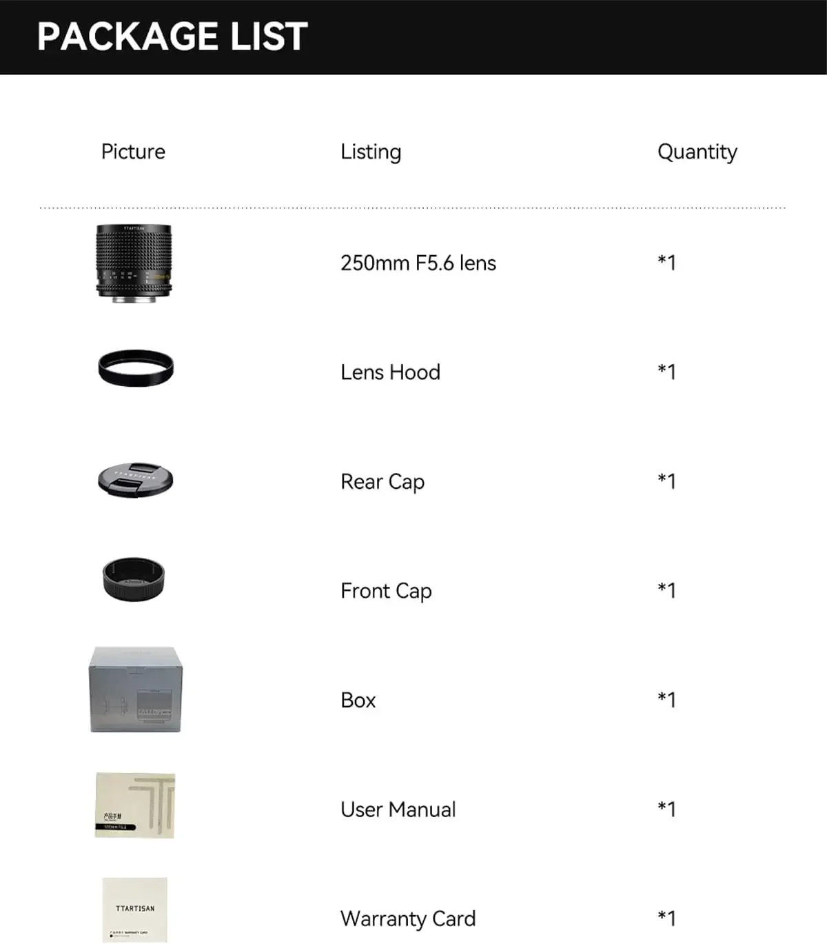 Полнокадровый рефлекторный объектив TTArtisan 250 мм F5.6 M42 совместимый с Sony A7C2 Fuji X-A10 Nikon