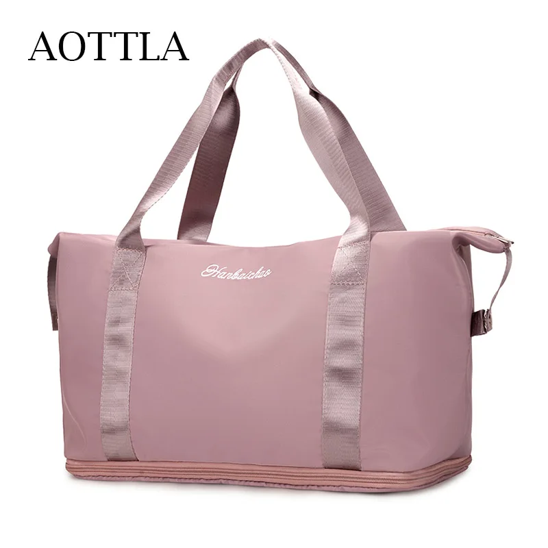 

AOTTLA Nylon Extended Women's Travel Bag Lagre Capacity Shoulder Bag Casual Good Quality Handbag For Women Brand Sports Yoga Bag