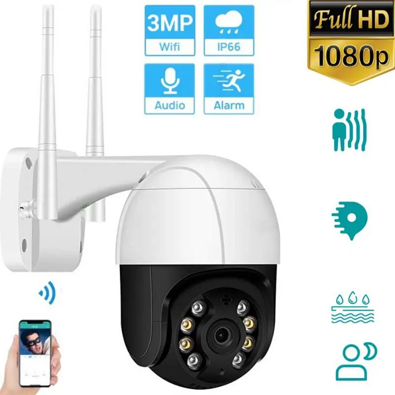 

Беспроводная IP-камера с датчиком присутствия, 1080P, PTZ, 4-кратный зум