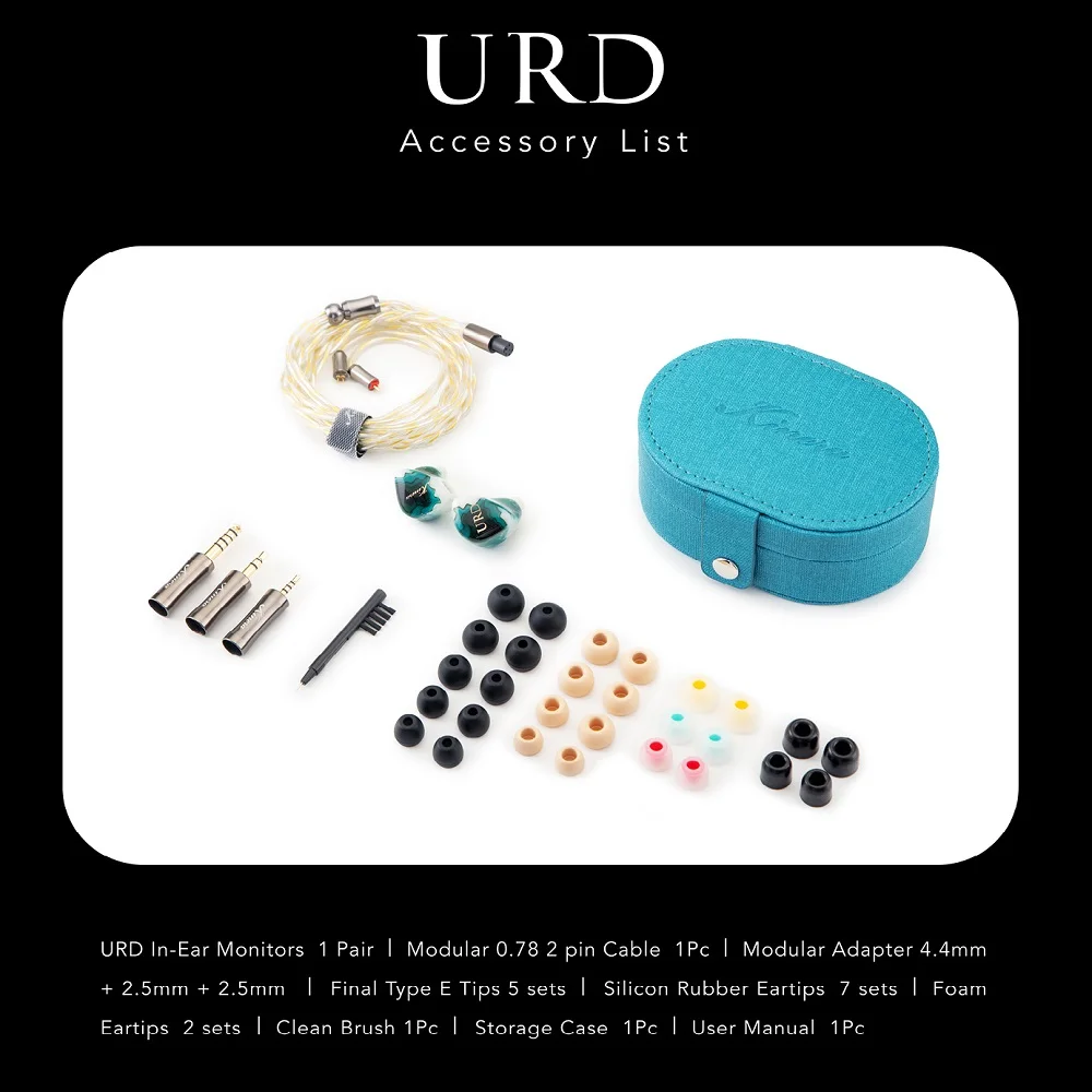 Наушники Kinera URD HIFI 2EST + 2DD 1BA Монитор драйвера Полностью балансный 4 мм