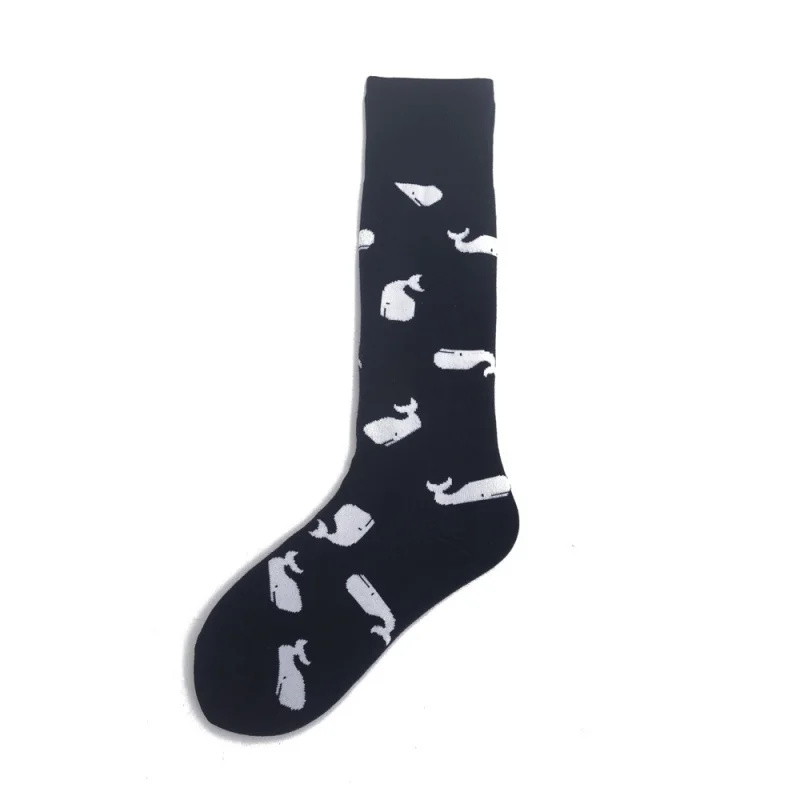 Long Students' Socks Black Calf Socks JK Tube Socks Knee Length Socks Trendy Stockings Japanese and Korean Socks Thigh High Sock