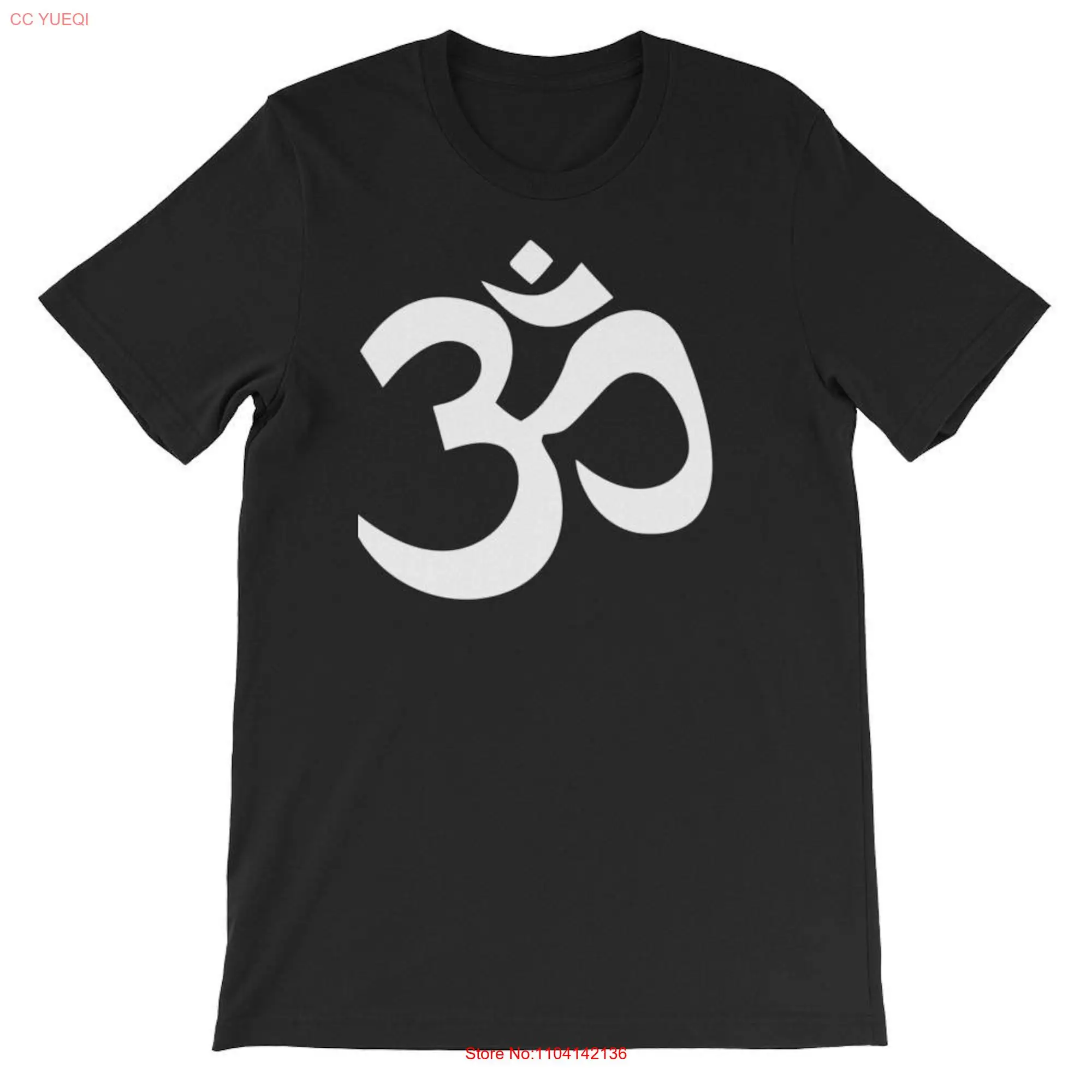 Белая футболка с логотипом Om длинные или Короткие рукава