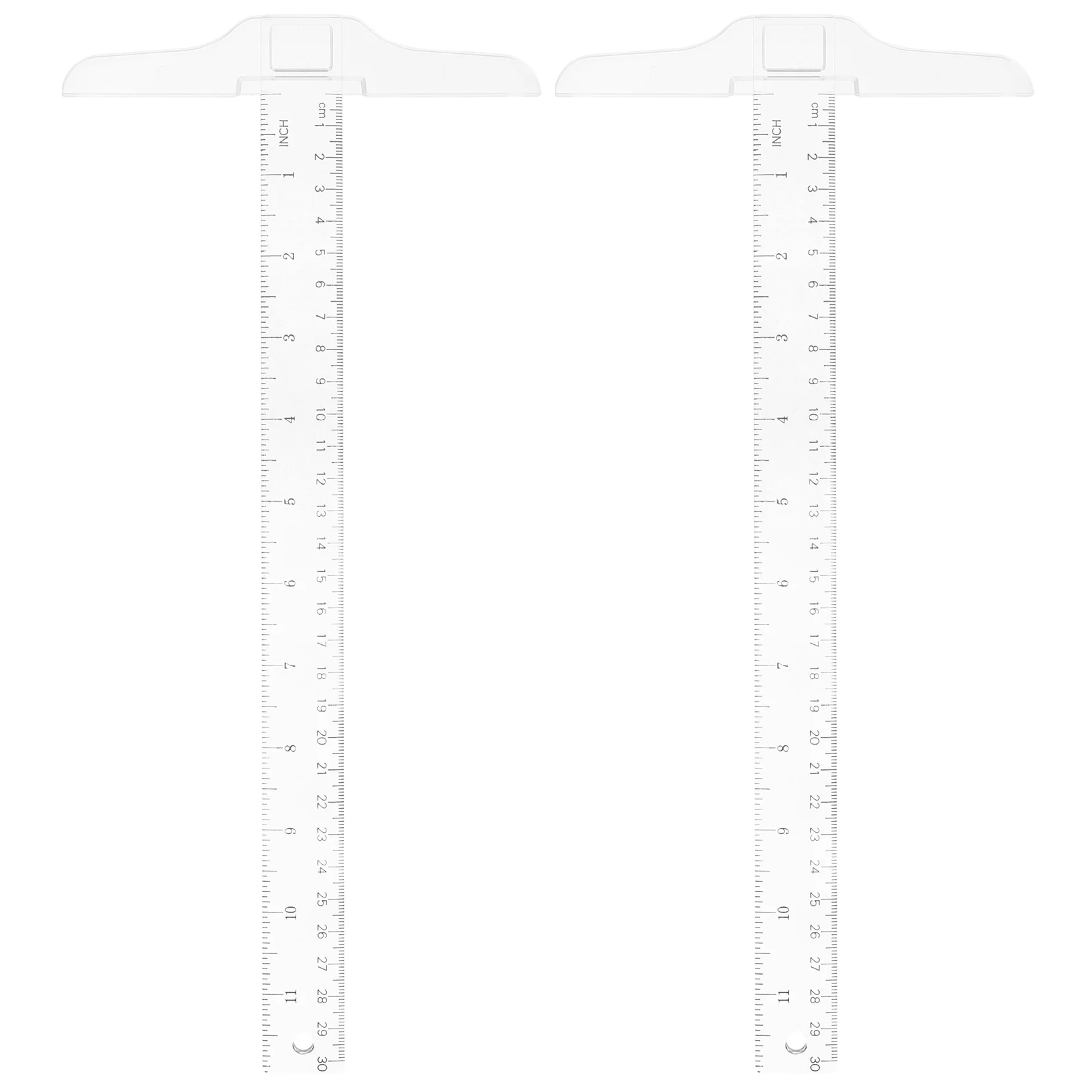 

2pcs Measuring T Square Transparent T T Square Double Side Architect T Square Straight T Square