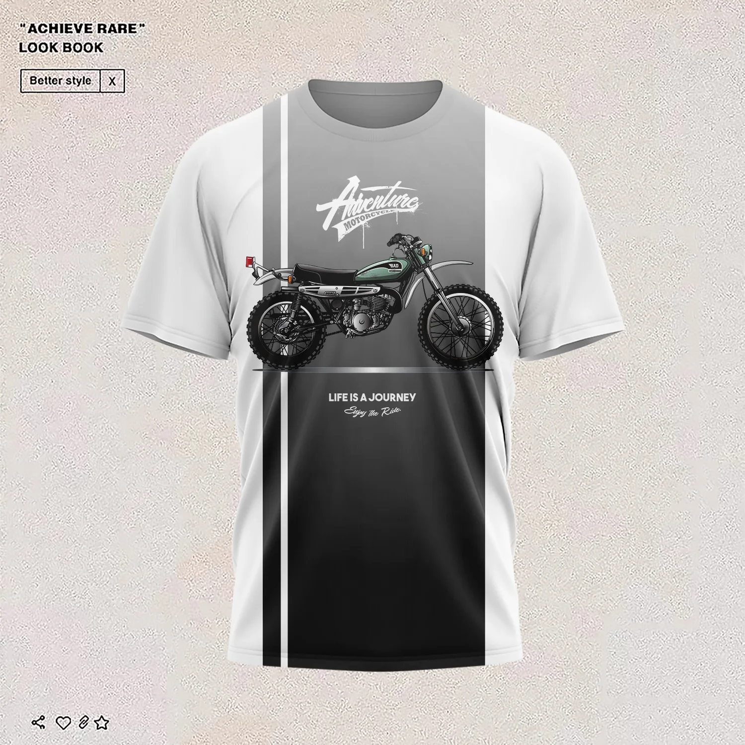 

2023 New Summer Men's Oversized Retro Short-Sleeved T-Shirts Fashion Retro motorcycle series patterns 3D Printed O-Neck T-Shirt