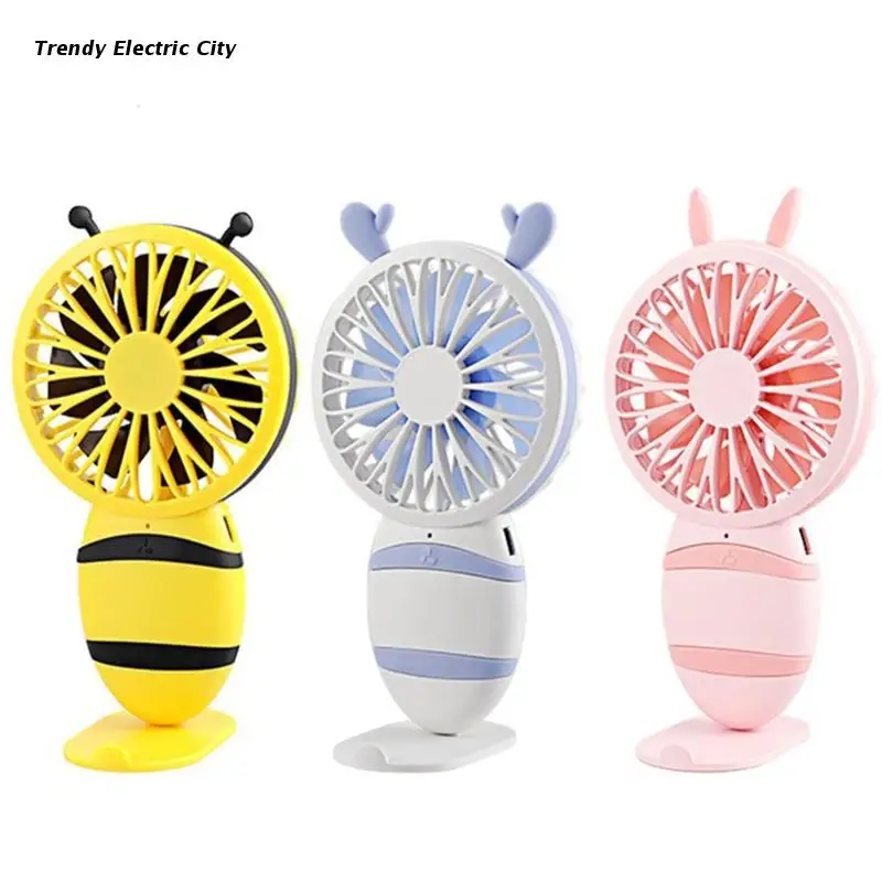 

R9CD 3 Speeds Handheld Mini Fan USB Desk Quiet Fan Personal Cooling Fan with Base