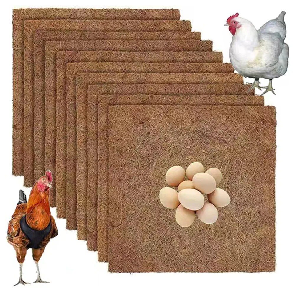 

Basket Mat Coconut Fiber Nesting Pad Coconut Fiber Chicken Egg Laying Pads Chicken Coop Floor Mats Reusable Hen Nesting Material