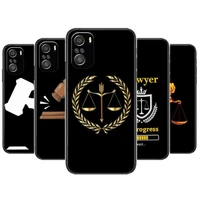 law student lawyer judge phone case for xiaomi redmi 11 lite pro ultra 10 9 8 mix 4 fold 10t black cover silicone back prett