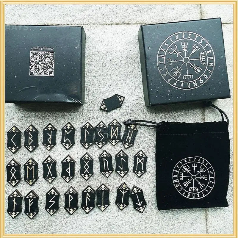 

Divination Props Knot work Viking Rune Set Elder Futhark Runes Rune Cards Rune Deck Exquisite 2020 NEW Handmade rune collection