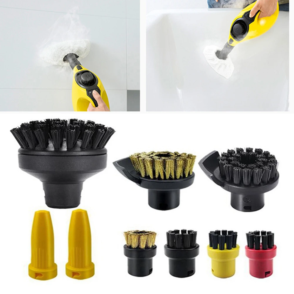 

For Karcher SC Series SC1 SC2 SC3 SC4 SC5 Round Brush Brushes 9pcs Steam Cleaner Accessories Point Jet Nozzle Sweeper Vacuum set