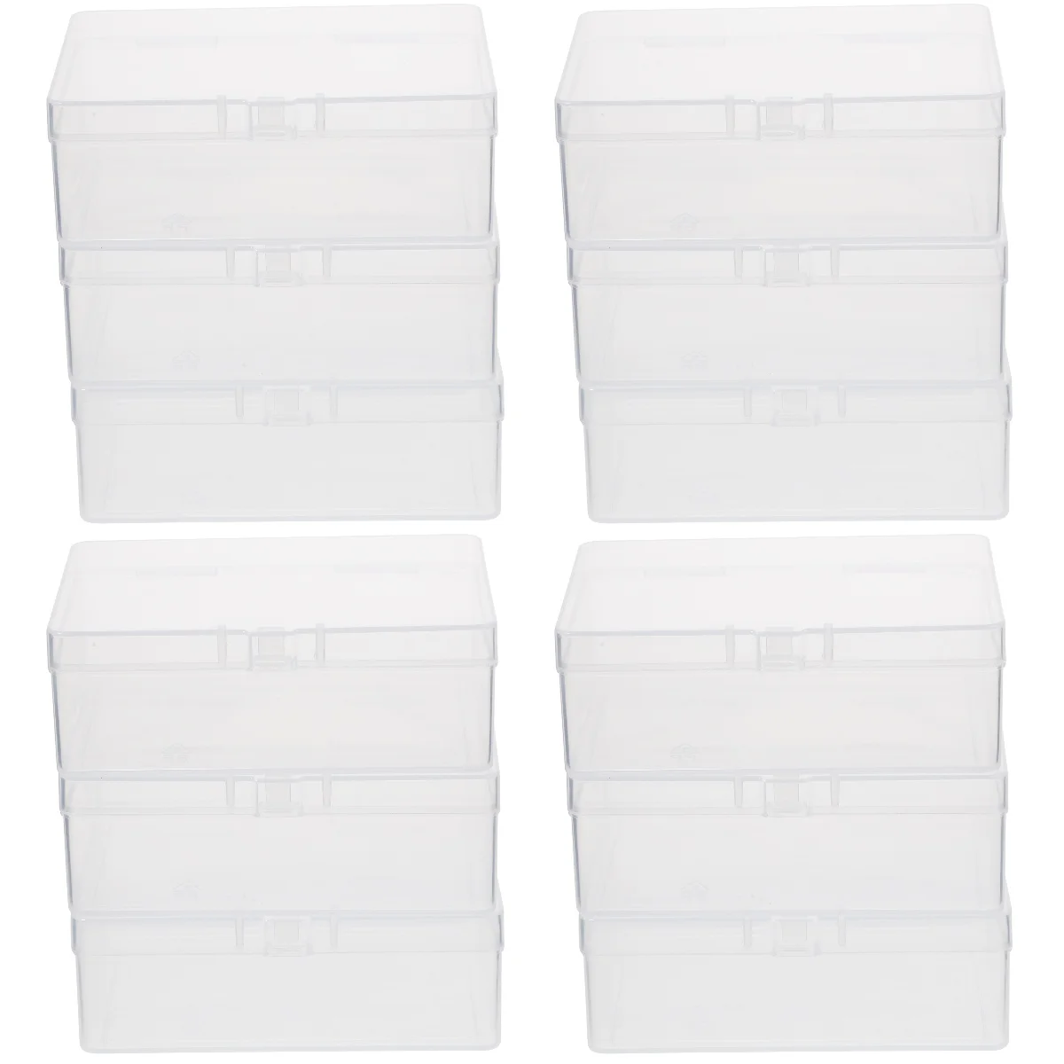 

12 pcs Multi-use Clear Reusable Empty Holder Playing Box Candy Container Jewelry Storage Box for Storing Items