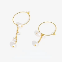 popular creative personality earrings ladies small fresh irregular tassel pearl earrings fashion earrings wholesale