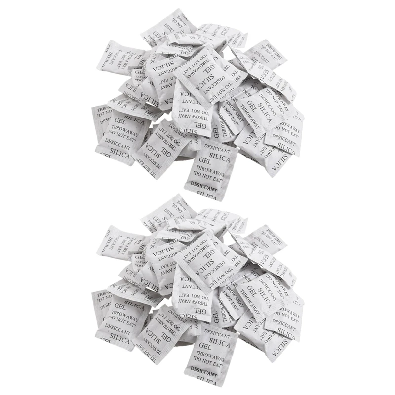 

100 Pieces Silica Desiccant Drying Humidity Absorber Sachets Bags